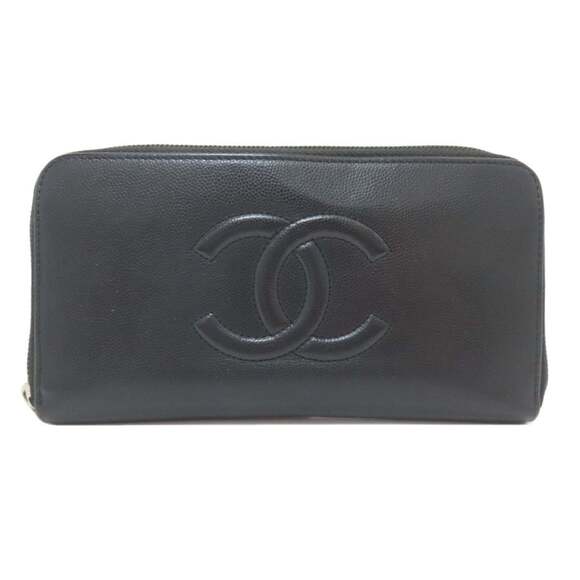 CHANEL Handbags - CHANEL Black Logo Wallet